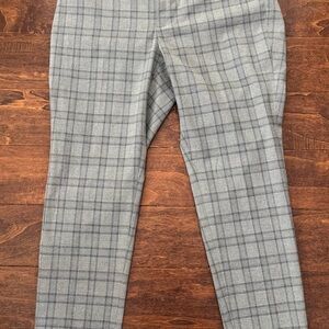 Calvin Klein Gray Checkered Dress Pants